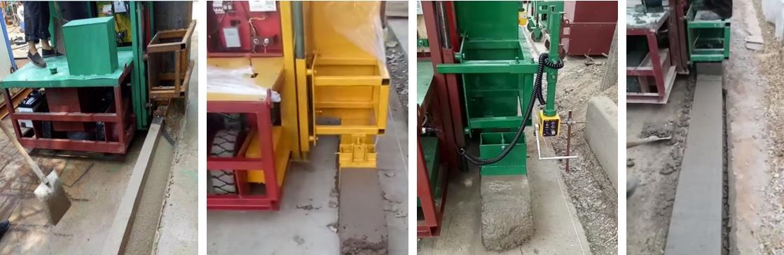 中型混凝土路牙石機(jī)施工現(xiàn)場